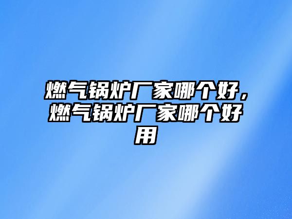 燃?xì)忮仩t廠家哪個(gè)好，燃?xì)忮仩t廠家哪個(gè)好用