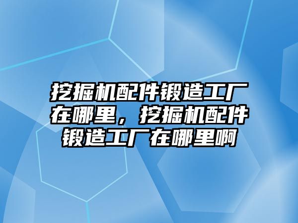 挖掘機(jī)配件鍛造工廠在哪里，挖掘機(jī)配件鍛造工廠在哪里啊