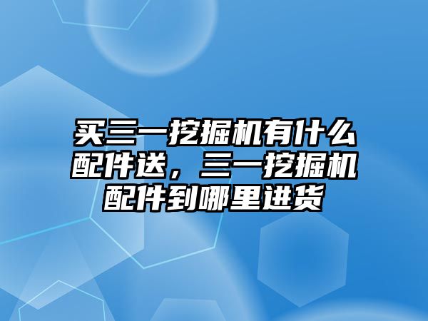 買三一挖掘機(jī)有什么配件送，三一挖掘機(jī)配件到哪里進(jìn)貨