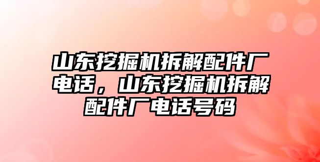 山東挖掘機(jī)拆解配件廠電話，山東挖掘機(jī)拆解配件廠電話號(hào)碼