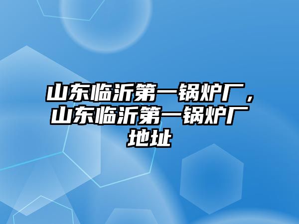 山東臨沂第一鍋爐廠，山東臨沂第一鍋爐廠地址