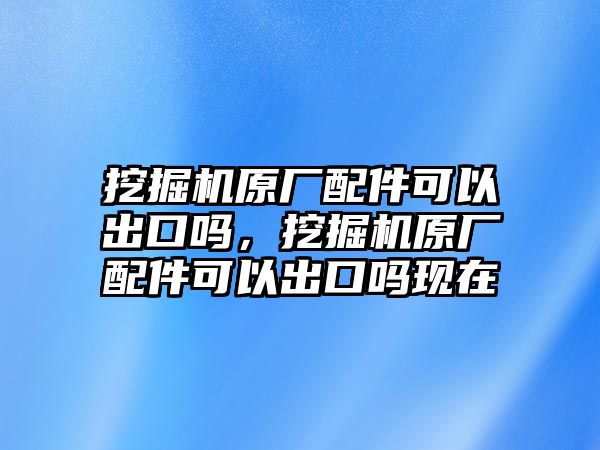 挖掘機(jī)原廠配件可以出口嗎，挖掘機(jī)原廠配件可以出口嗎現(xiàn)在