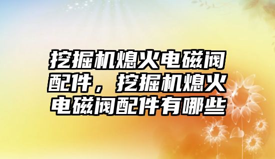 挖掘機(jī)熄火電磁閥配件，挖掘機(jī)熄火電磁閥配件有哪些