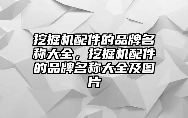 挖掘機(jī)配件的品牌名稱大全，挖掘機(jī)配件的品牌名稱大全及圖片