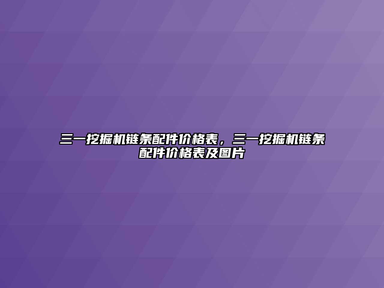 三一挖掘機(jī)鏈條配件價(jià)格表，三一挖掘機(jī)鏈條配件價(jià)格表及圖片