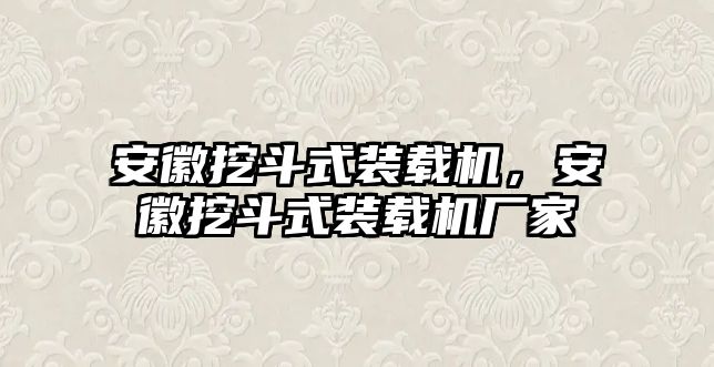 安徽挖斗式裝載機(jī)，安徽挖斗式裝載機(jī)廠家