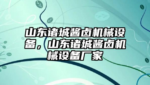 山東諸城醬鹵機(jī)械設(shè)備，山東諸城醬鹵機(jī)械設(shè)備廠家