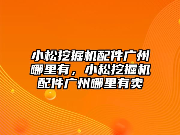 小松挖掘機配件廣州哪里有，小松挖掘機配件廣州哪里有賣