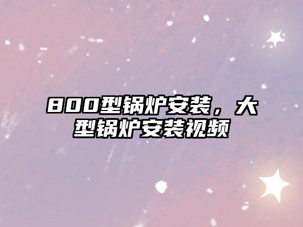 800型鍋爐安裝，大型鍋爐安裝視頻