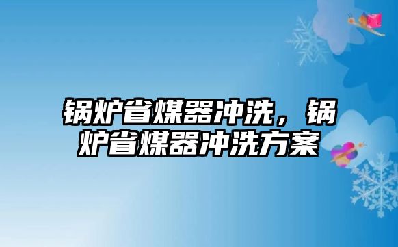 鍋爐省煤器沖洗，鍋爐省煤器沖洗方案