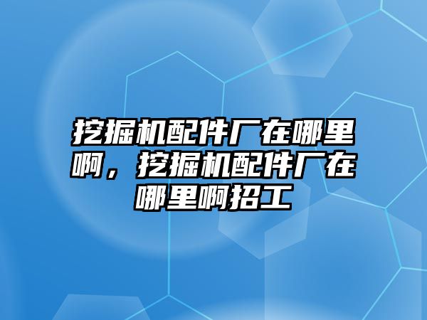 挖掘機(jī)配件廠在哪里啊，挖掘機(jī)配件廠在哪里啊招工