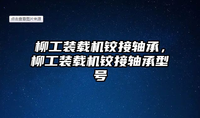 柳工裝載機鉸接軸承，柳工裝載機鉸接軸承型號