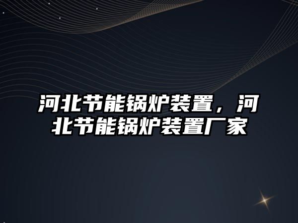 河北節(jié)能鍋爐裝置，河北節(jié)能鍋爐裝置廠家