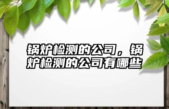 鍋爐檢測的公司，鍋爐檢測的公司有哪些