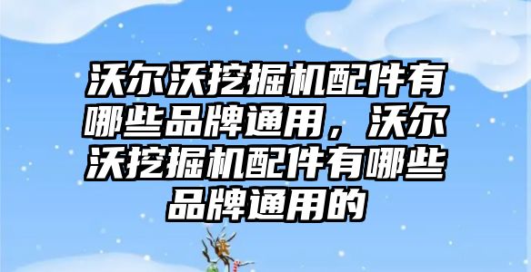 沃爾沃挖掘機配件有哪些品牌通用，沃爾沃挖掘機配件有哪些品牌通用的