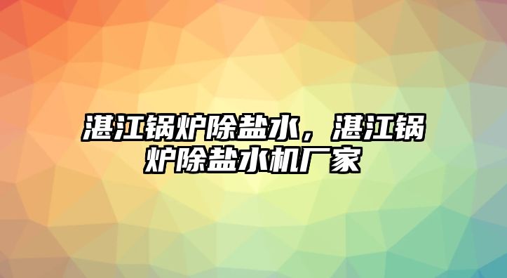 湛江鍋爐除鹽水，湛江鍋爐除鹽水機廠家