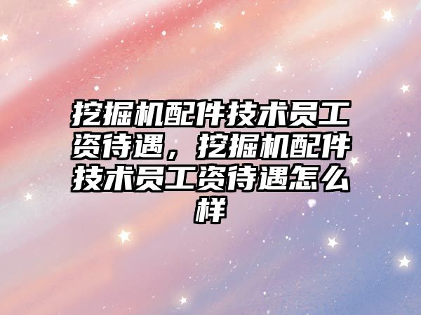 挖掘機配件技術員工資待遇，挖掘機配件技術員工資待遇怎么樣