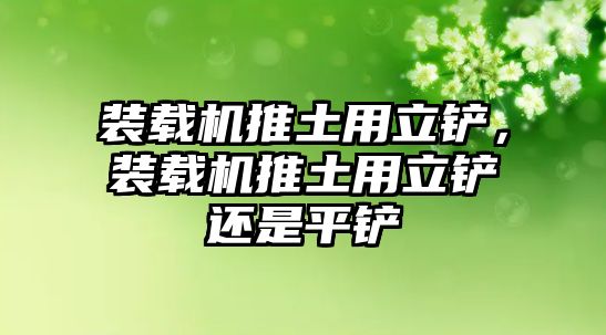 裝載機推土用立鏟，裝載機推土用立鏟還是平鏟