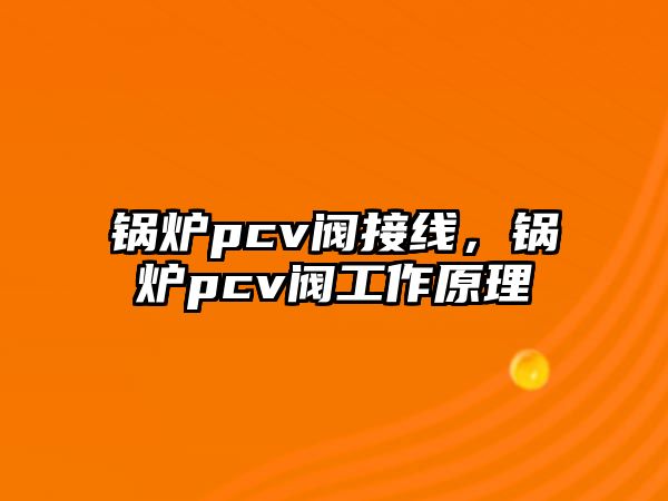 鍋爐pcv閥接線，鍋爐pcv閥工作原理