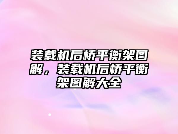 裝載機后橋平衡架圖解，裝載機后橋平衡架圖解大全