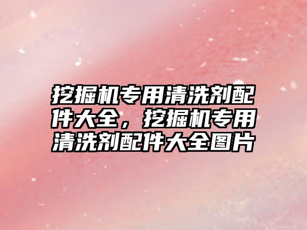 挖掘機專用清洗劑配件大全，挖掘機專用清洗劑配件大全圖片