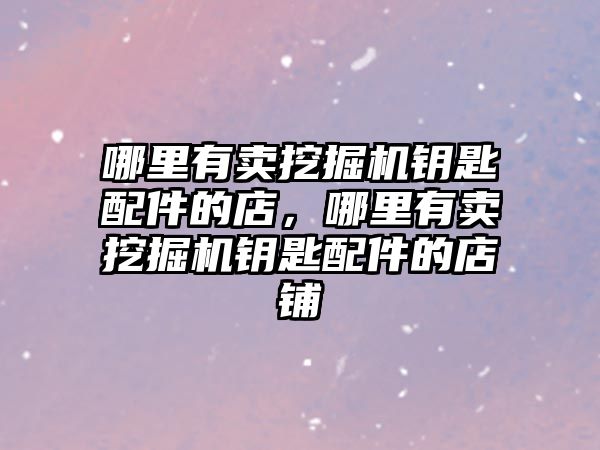 哪里有賣挖掘機鑰匙配件的店，哪里有賣挖掘機鑰匙配件的店鋪