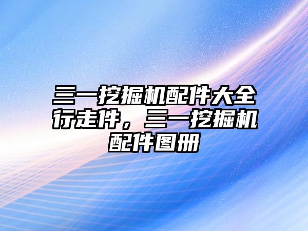 三一挖掘機配件大全行走件，三一挖掘機配件圖冊