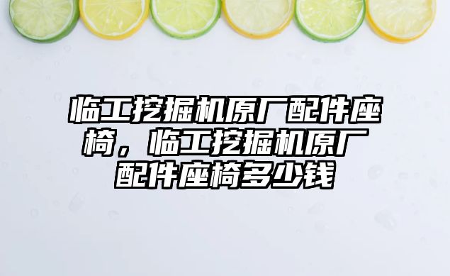 臨工挖掘機原廠配件座椅，臨工挖掘機原廠配件座椅多少錢