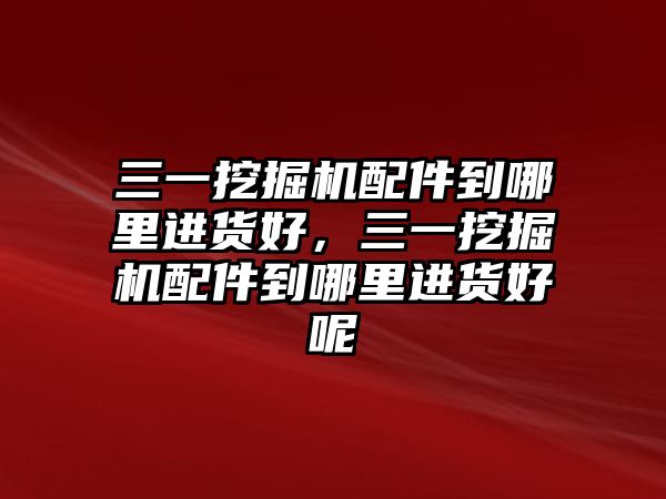 三一挖掘機配件到哪里進貨好，三一挖掘機配件到哪里進貨好呢