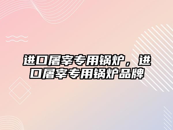 進口屠宰專用鍋爐，進口屠宰專用鍋爐品牌