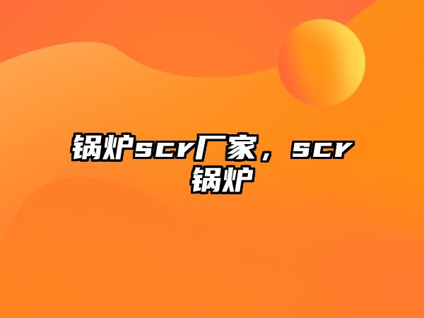 鍋爐scr廠家，scr 鍋爐