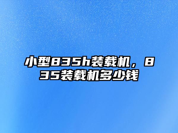 小型835h裝載機(jī)，835裝載機(jī)多少錢