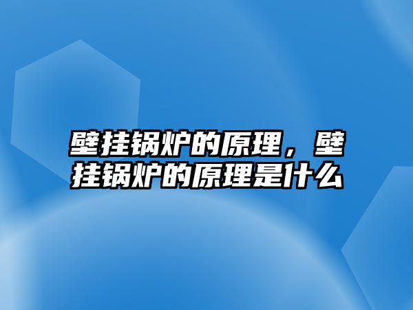 壁掛鍋爐的原理，壁掛鍋爐的原理是什么