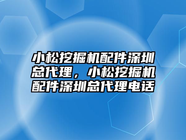 小松挖掘機配件深圳總代理，小松挖掘機配件深圳總代理電話