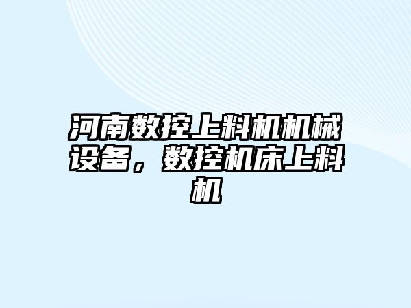 河南數(shù)控上料機機械設(shè)備，數(shù)控機床上料機