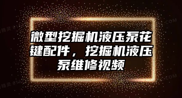 微型挖掘機液壓泵花鍵配件，挖掘機液壓泵維修視頻