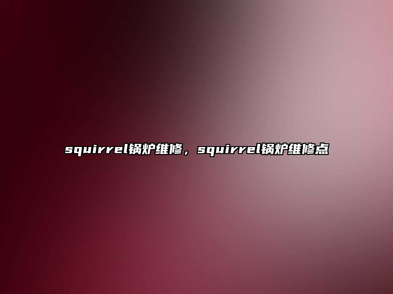 squirrel鍋爐維修，squirrel鍋爐維修點(diǎn)