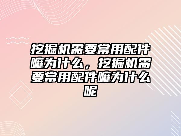 挖掘機需要常用配件嘛為什么，挖掘機需要常用配件嘛為什么呢