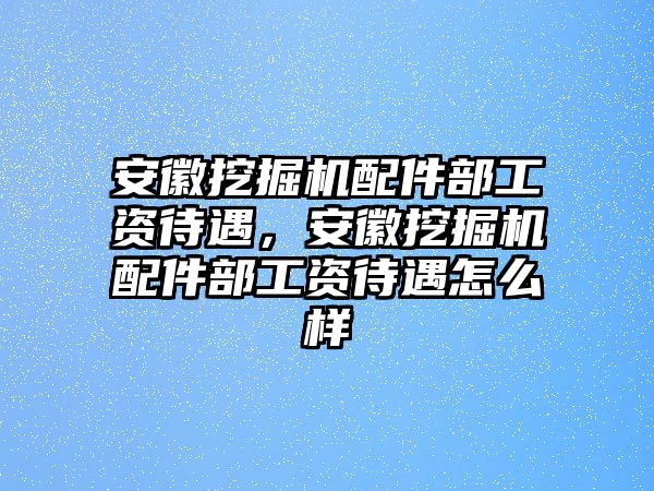 安徽挖掘機配件部工資待遇，安徽挖掘機配件部工資待遇怎么樣