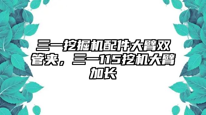 三一挖掘機(jī)配件大臂雙管夾，三一115挖機(jī)大臂加長(zhǎng)