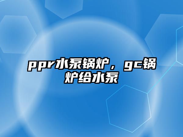 ppr水泵鍋爐，gc鍋爐給水泵