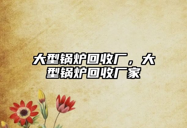 大型鍋爐回收廠，大型鍋爐回收廠家