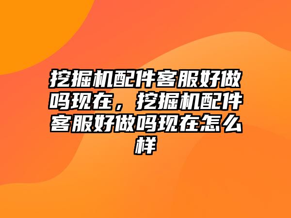 挖掘機配件客服好做嗎現(xiàn)在，挖掘機配件客服好做嗎現(xiàn)在怎么樣