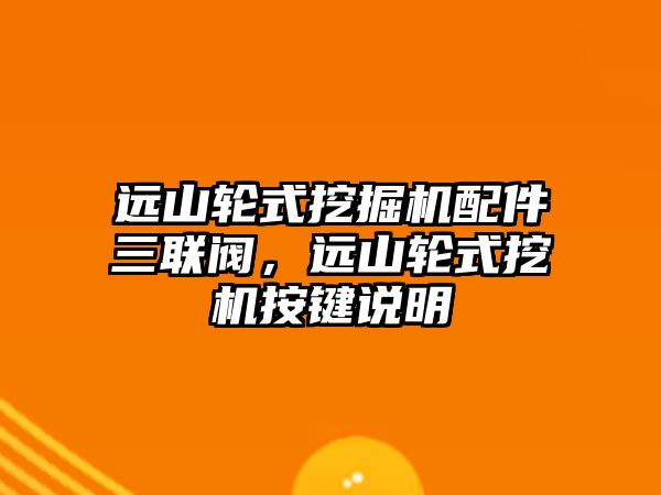 遠山輪式挖掘機配件三聯(lián)閥，遠山輪式挖機按鍵說明