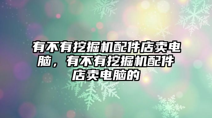 有不有挖掘機配件店賣電腦，有不有挖掘機配件店賣電腦的