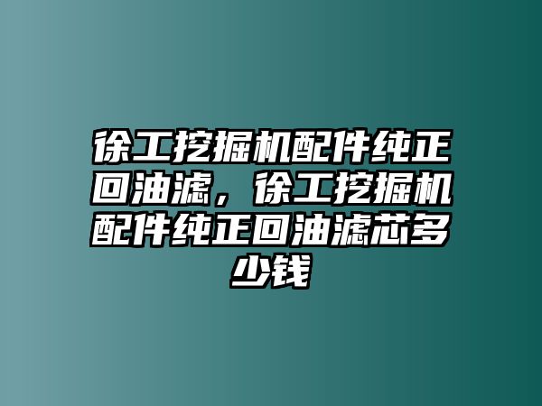 徐工挖掘機配件純正回油濾，徐工挖掘機配件純正回油濾芯多少錢