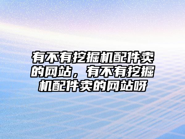 有不有挖掘機(jī)配件賣的網(wǎng)站，有不有挖掘機(jī)配件賣的網(wǎng)站呀