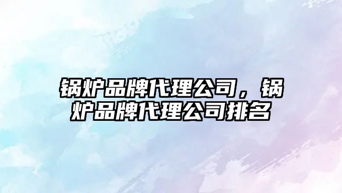 鍋爐品牌代理公司，鍋爐品牌代理公司排名