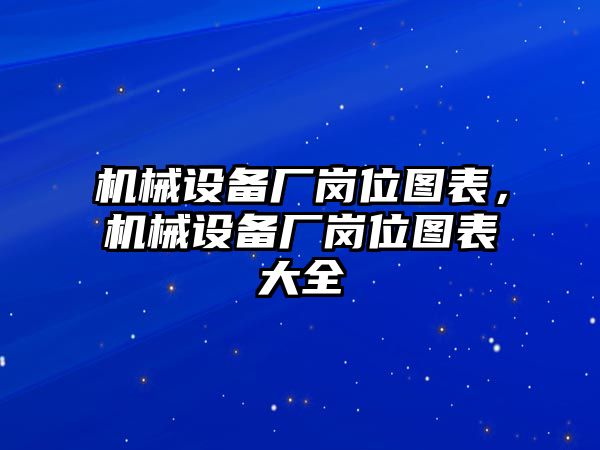 機(jī)械設(shè)備廠崗位圖表，機(jī)械設(shè)備廠崗位圖表大全