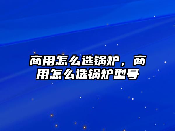 商用怎么選鍋爐，商用怎么選鍋爐型號